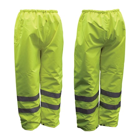 Boss Boss Hi-Vis Insulated Yellow Polyester Rain Pants XXXL 3NR40003X
